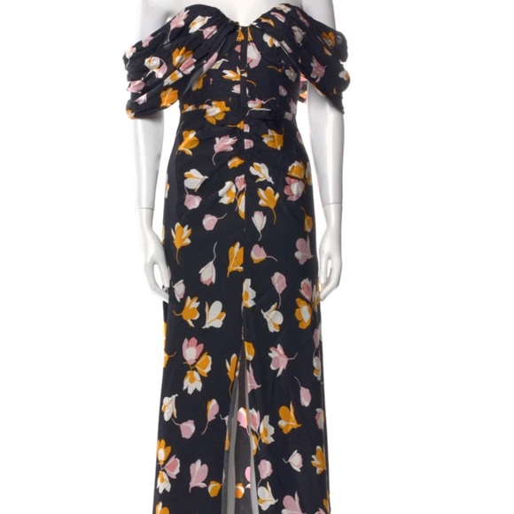 Self Portrait Floral Print Long Dress Size UK 4/US 0 - Picture 1 of 9
